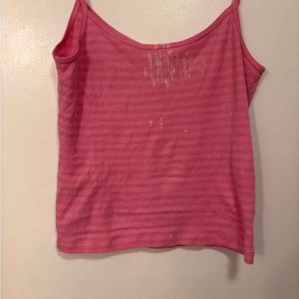 Brandy Melville Pink Striped Spaghetti Strap Camisole